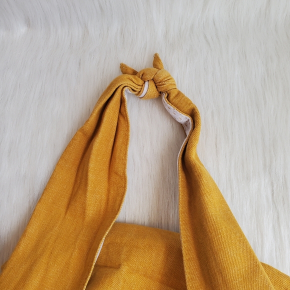 Frida Kalo Yellow Embroidered Women's Tote Bag - Picture 5 of 7